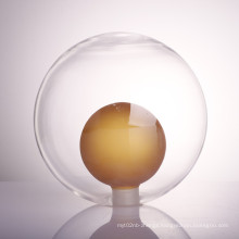 Wholesale double Wall ball borosilicate amber glass lamp shade